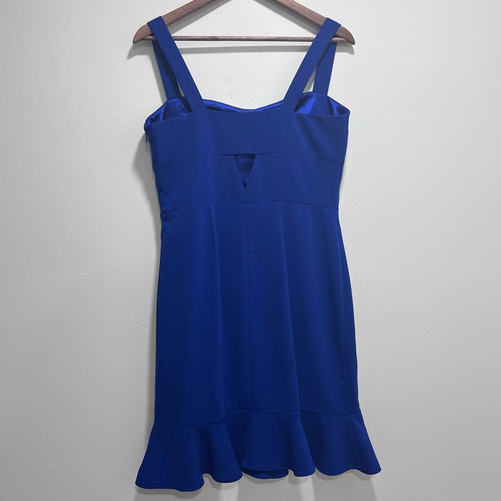Laundry by Shelli Segal Sleeveless Midi Sheath Dress in Royal Blue, Cut Out, 10 - Picture 5 of 15